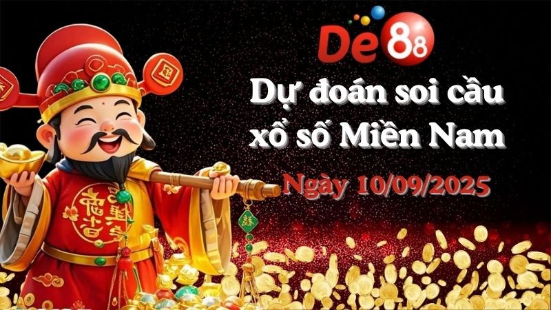 DE88 Dự đoán xổ số miền Nam hôm nay ngày 10/09/2025 [Chuẩn Nhất]